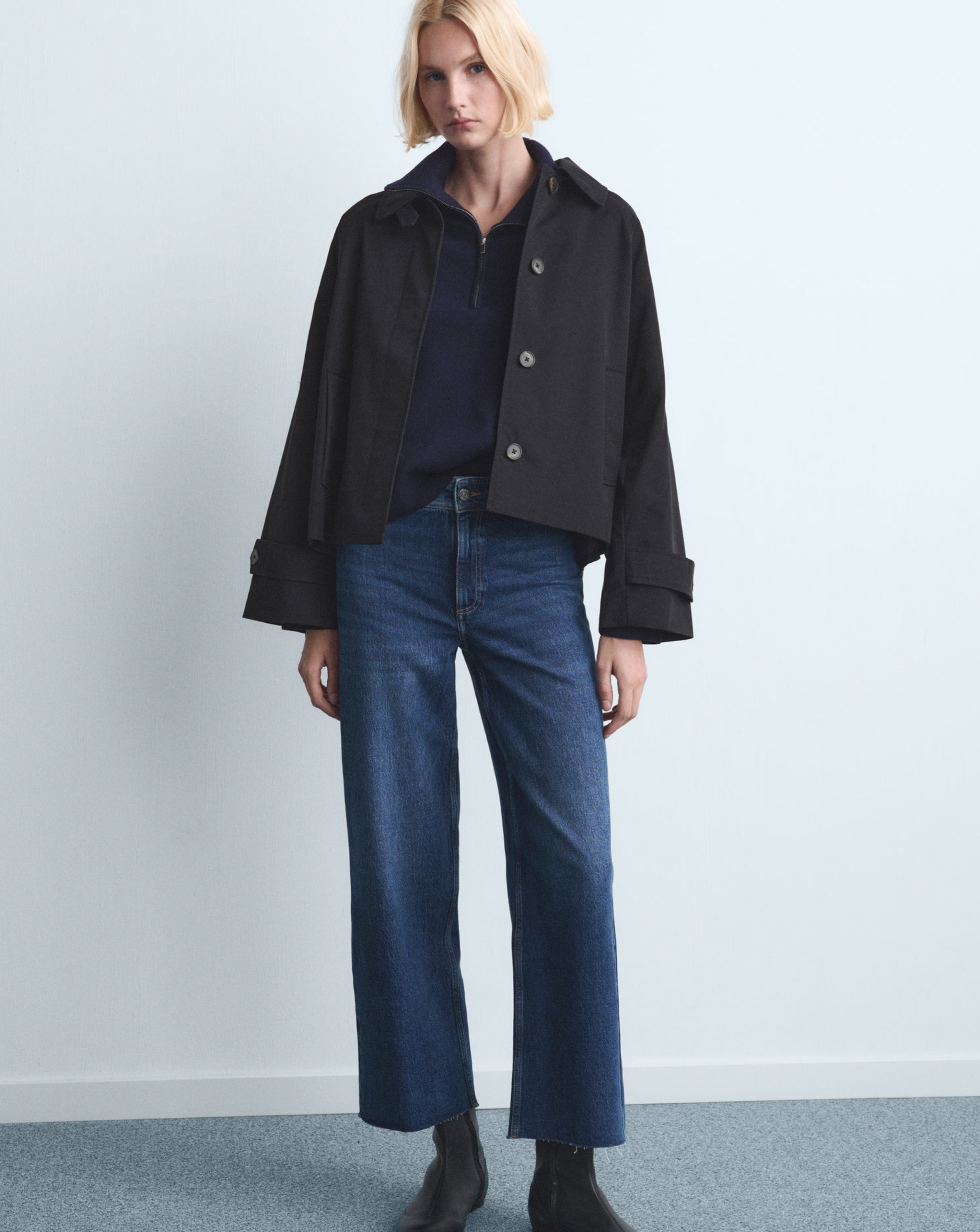 Mango High Waisted Culotte Jean