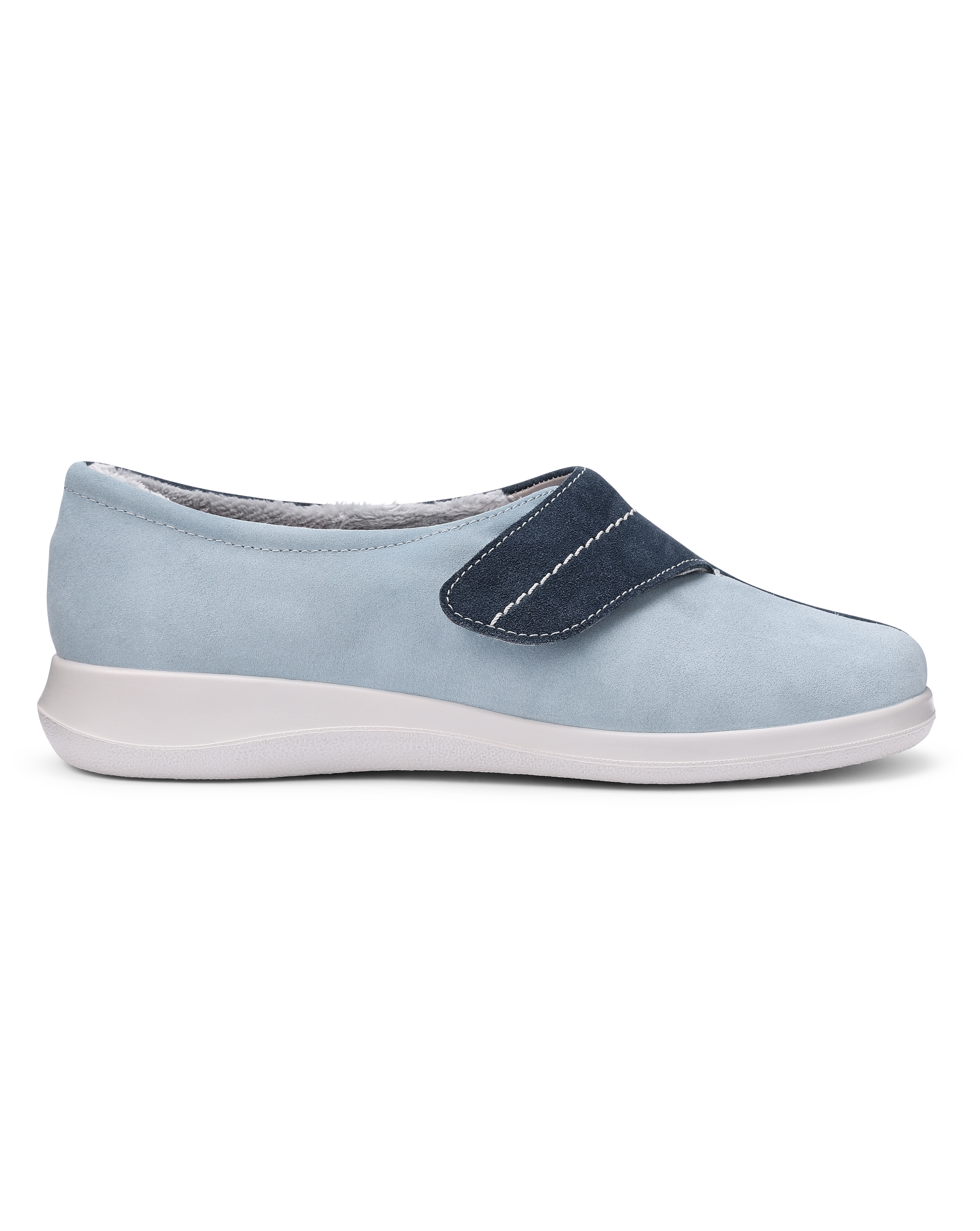 Hotter Women's Slippers - Wide Fit - French Navy - Suede - Size 6
