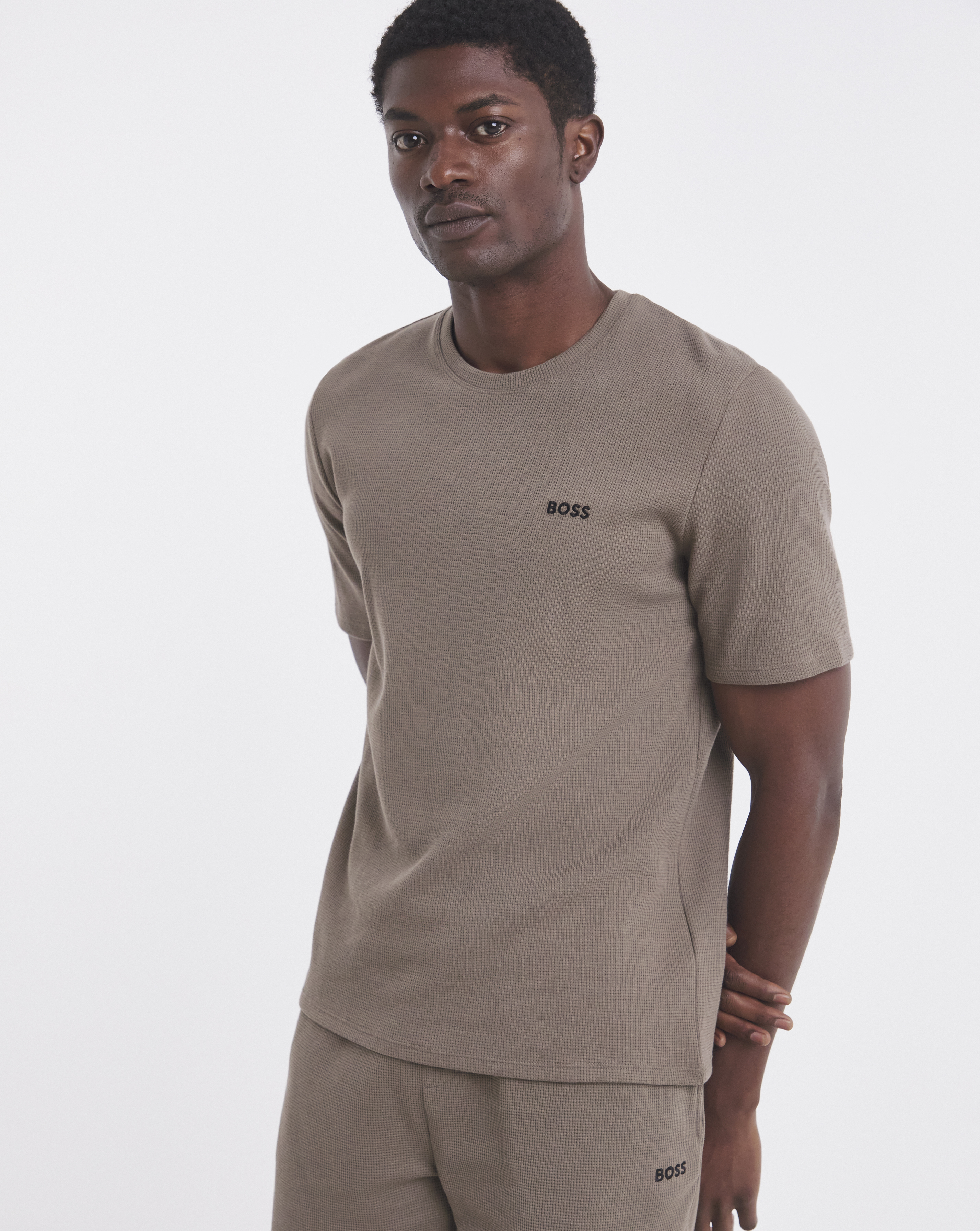 BOSS Waffle Lounge T-Shirt - Brown
