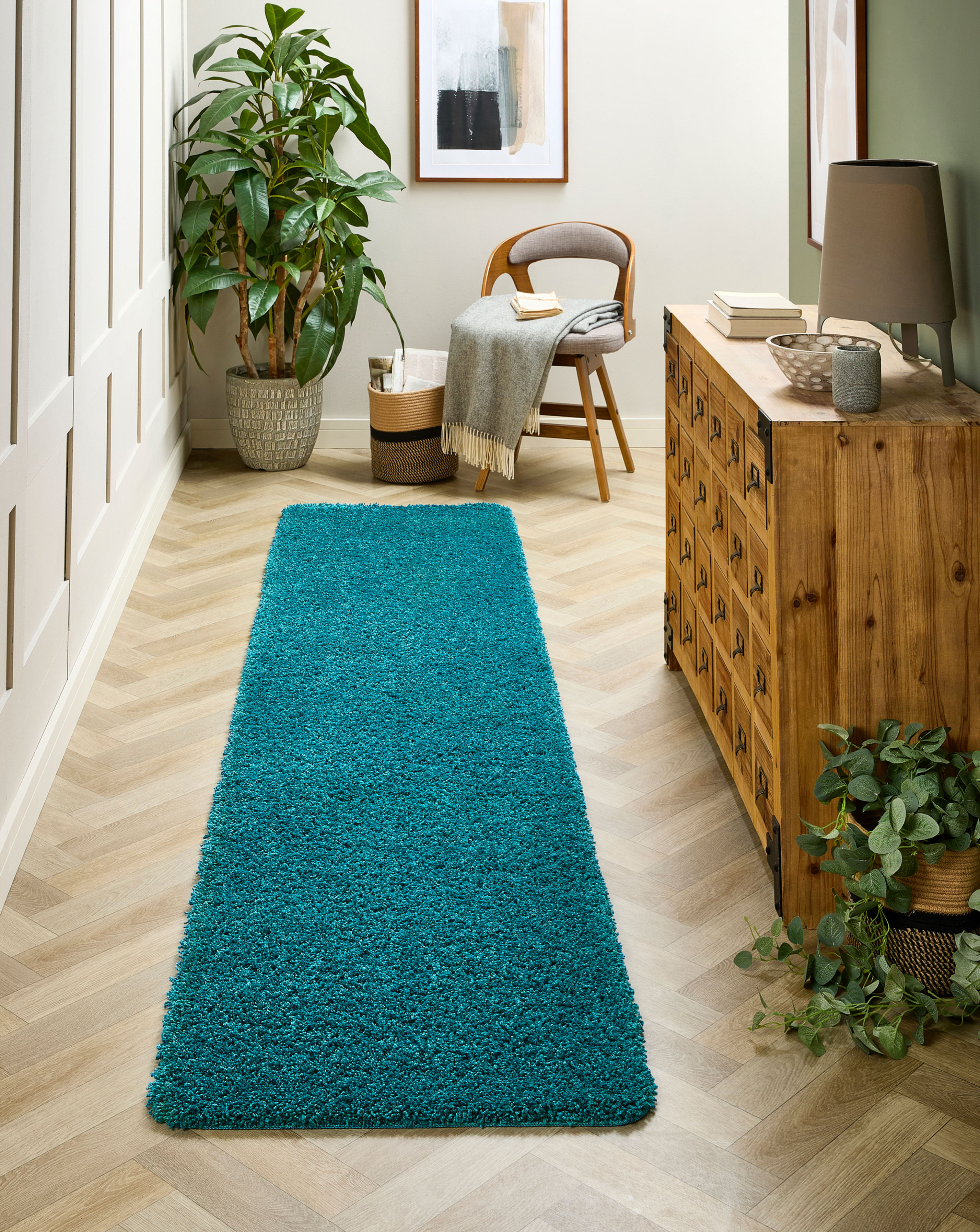 Buddy Teal Washable & Stain Resistant Runner - 67X150