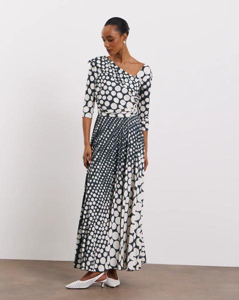 Joanna Hope Pleated Jersey Dress