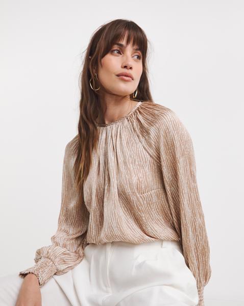 Raglan Sleeve Satin Top