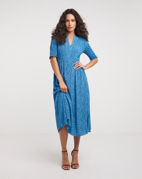 Whistles Shirred Bodice Midi Dress