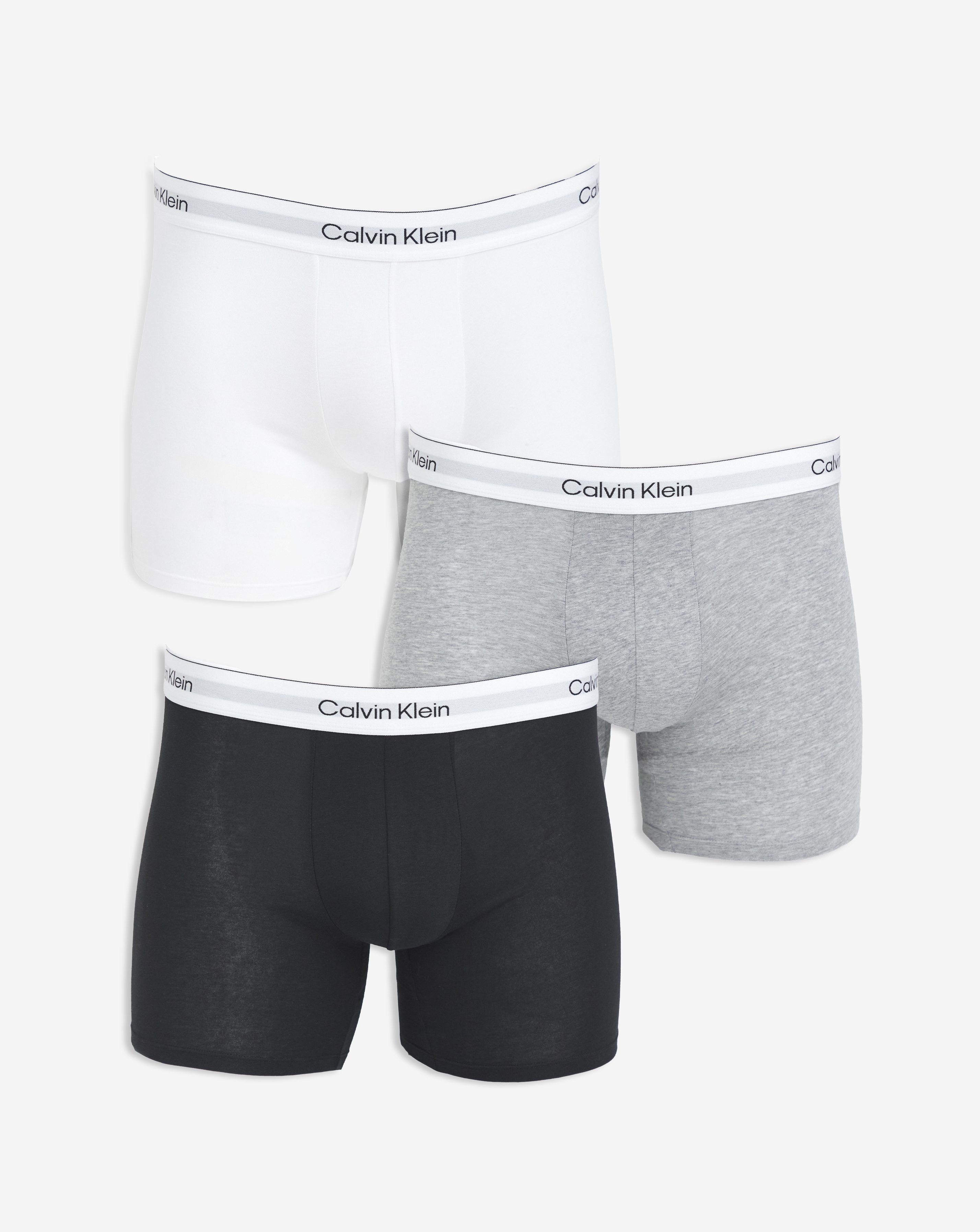 Calvin Klein Men's Icon Boxer Brief - 3 Pack Black/White/Grey Heather Medium - Image 6