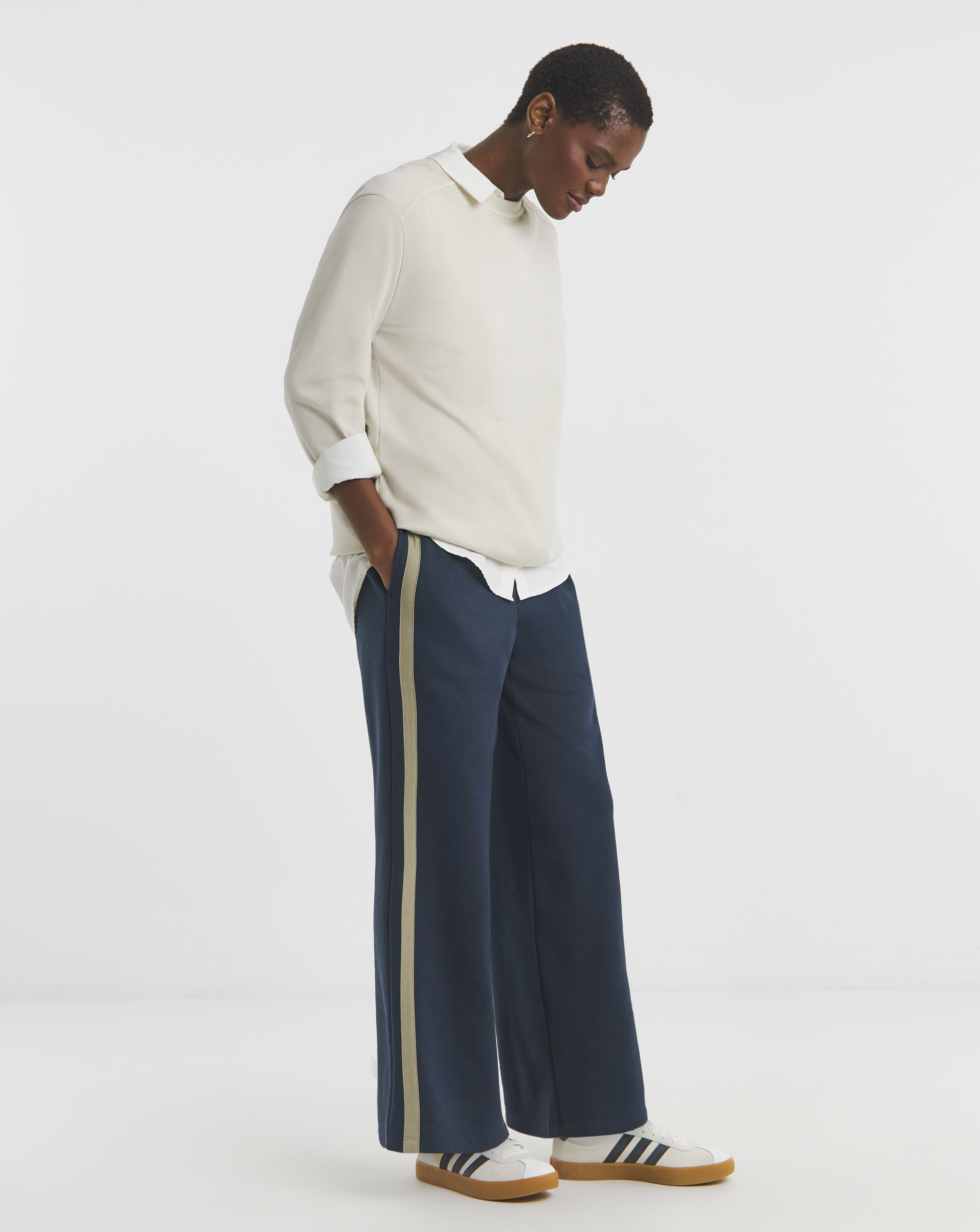 Side Stripe Wide Leg Jogger