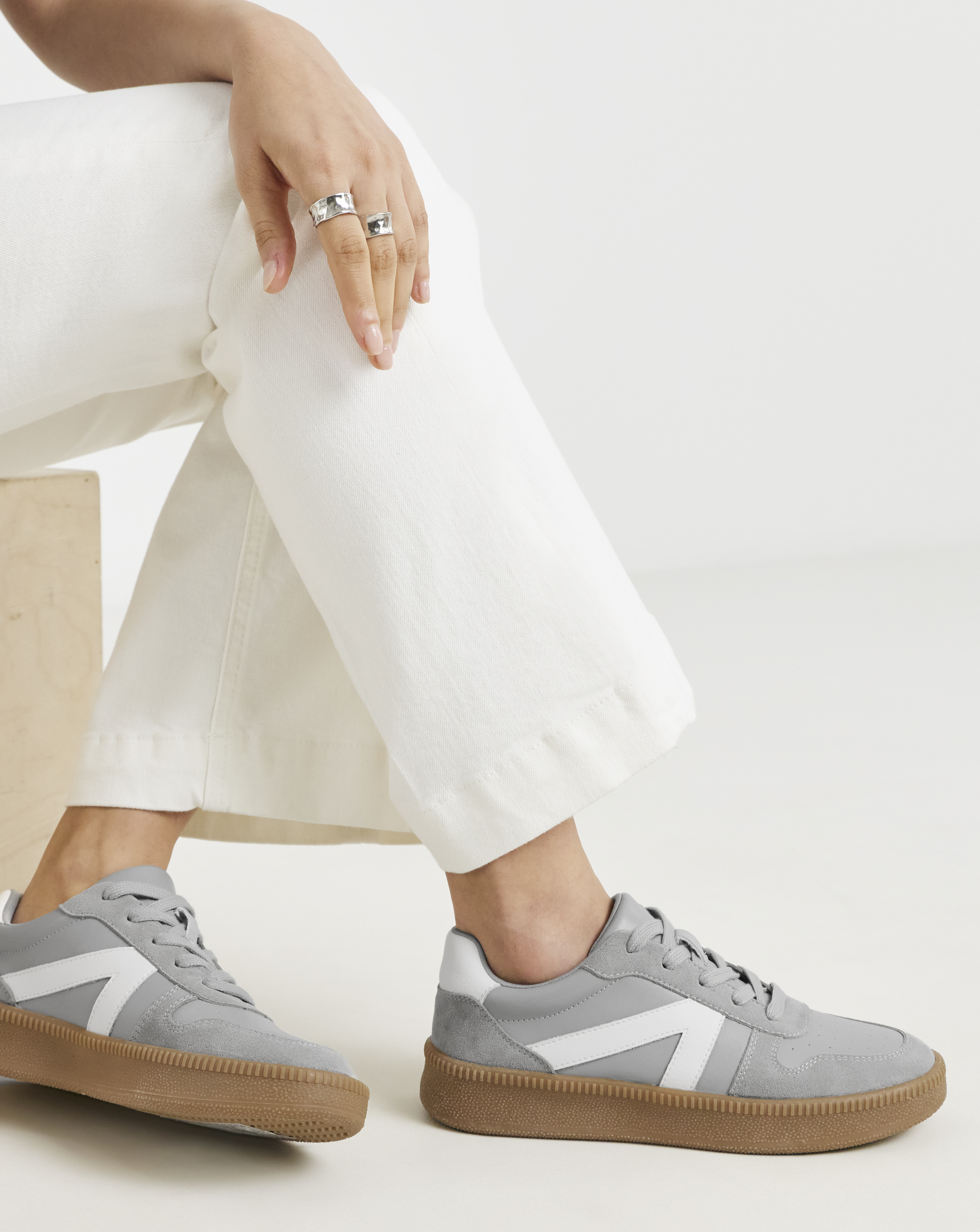 Leather Retro Trainer EEE Fit