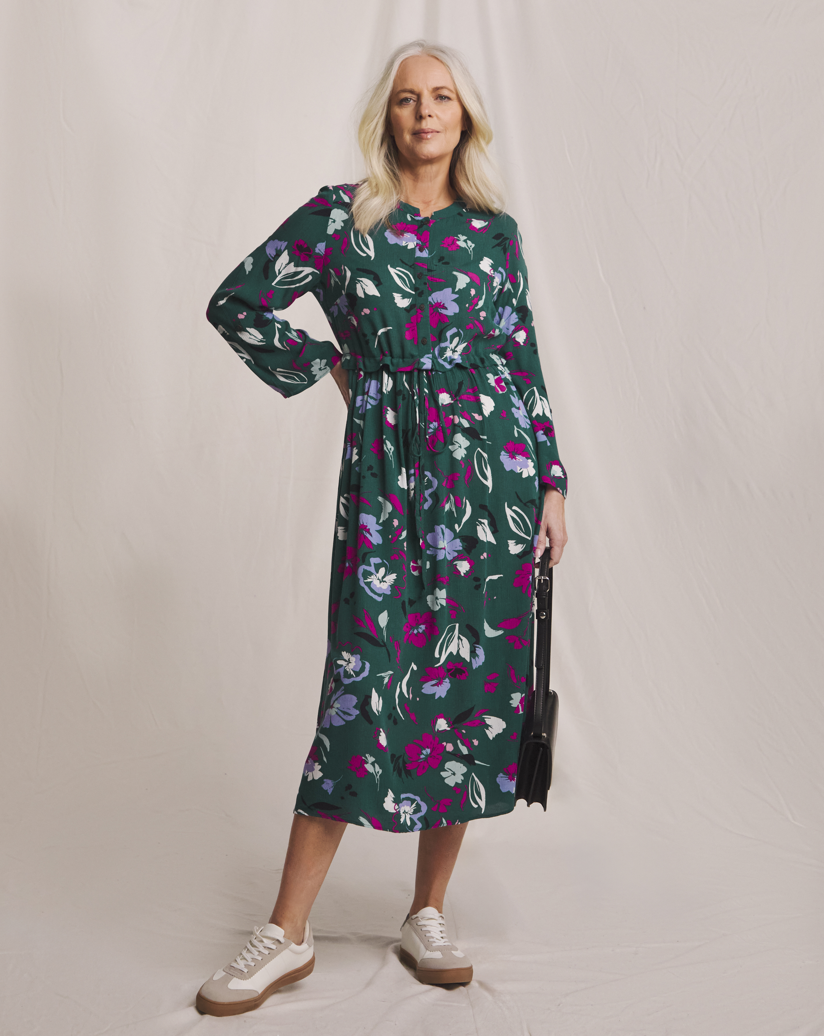 Julipa Crinkle Gathered Waist Dress