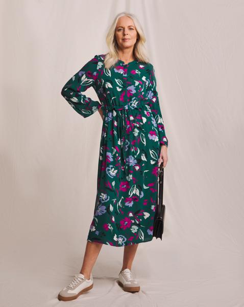 Julipa Crinkle Gathered Waist Dress