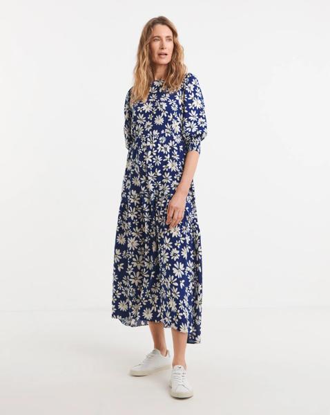 Blue Floral Tea Dress