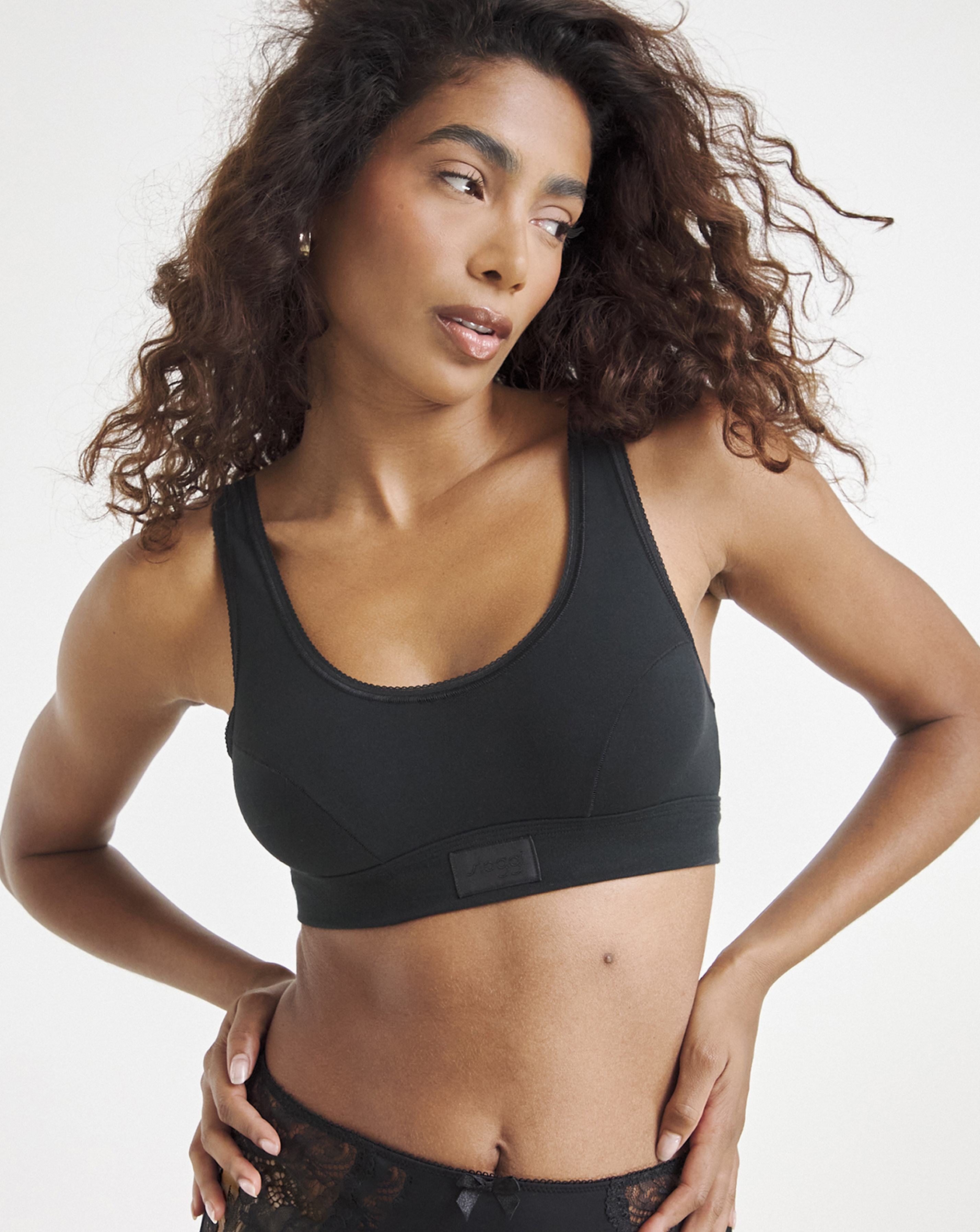 Sloggi Double Comfort Top - Black - Size 18 - Women's Underwear