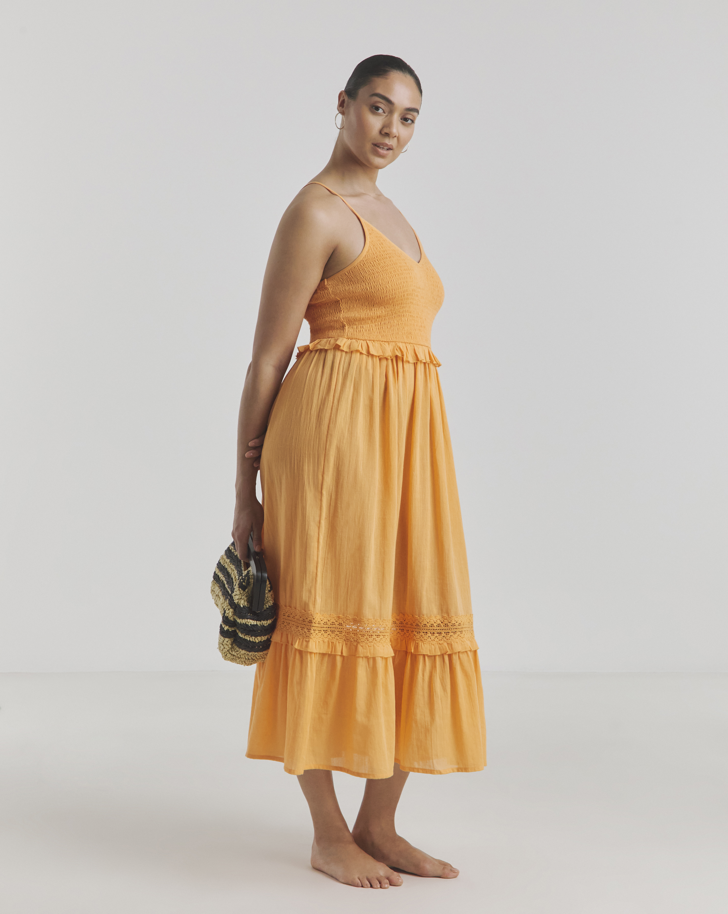 Figleaves Shirred Maxi Beach Dress