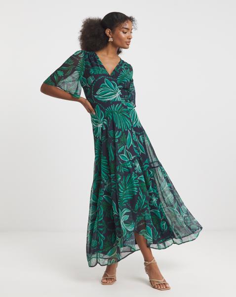 Hope & Ivy Magda Wrap Maxi Dress - Image