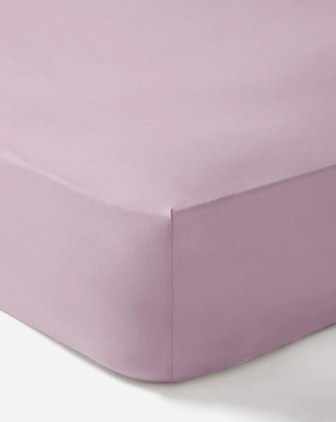 Non Iron Plain Dye 30cm Fitted Sheet - Mauve