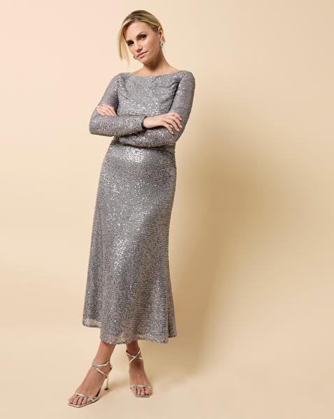 Little Mistress Sequin Midaxi Dress