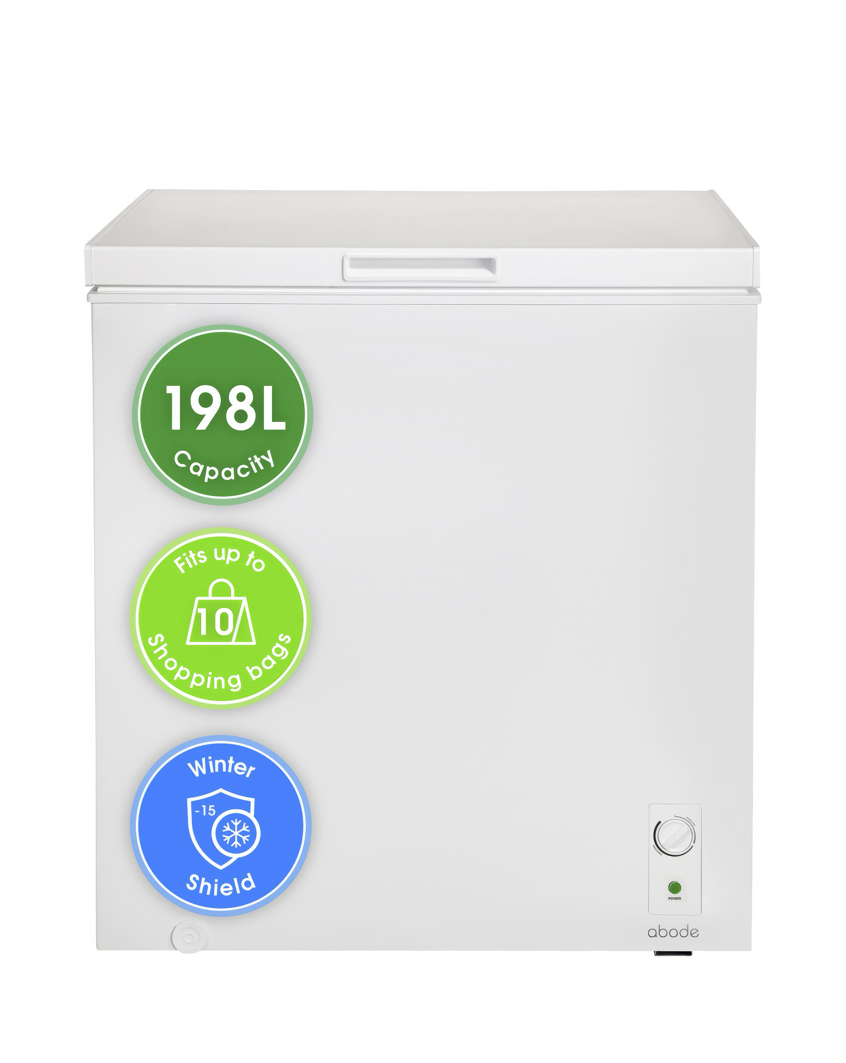 Abode A198CF0E1W 198L Chest Freezer Wht