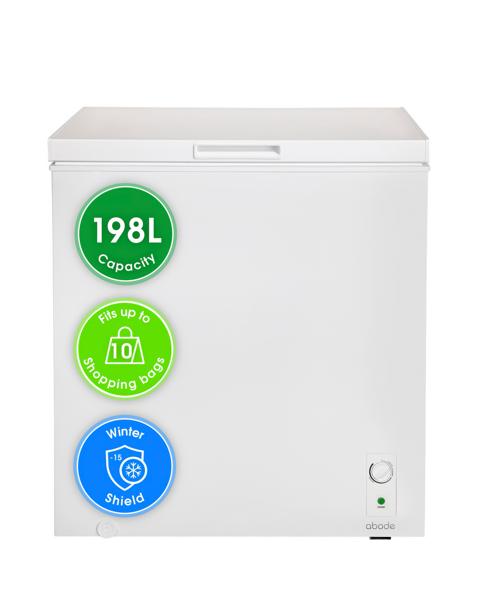 Abode A198CF0E1W 198L Chest Freezer Wht