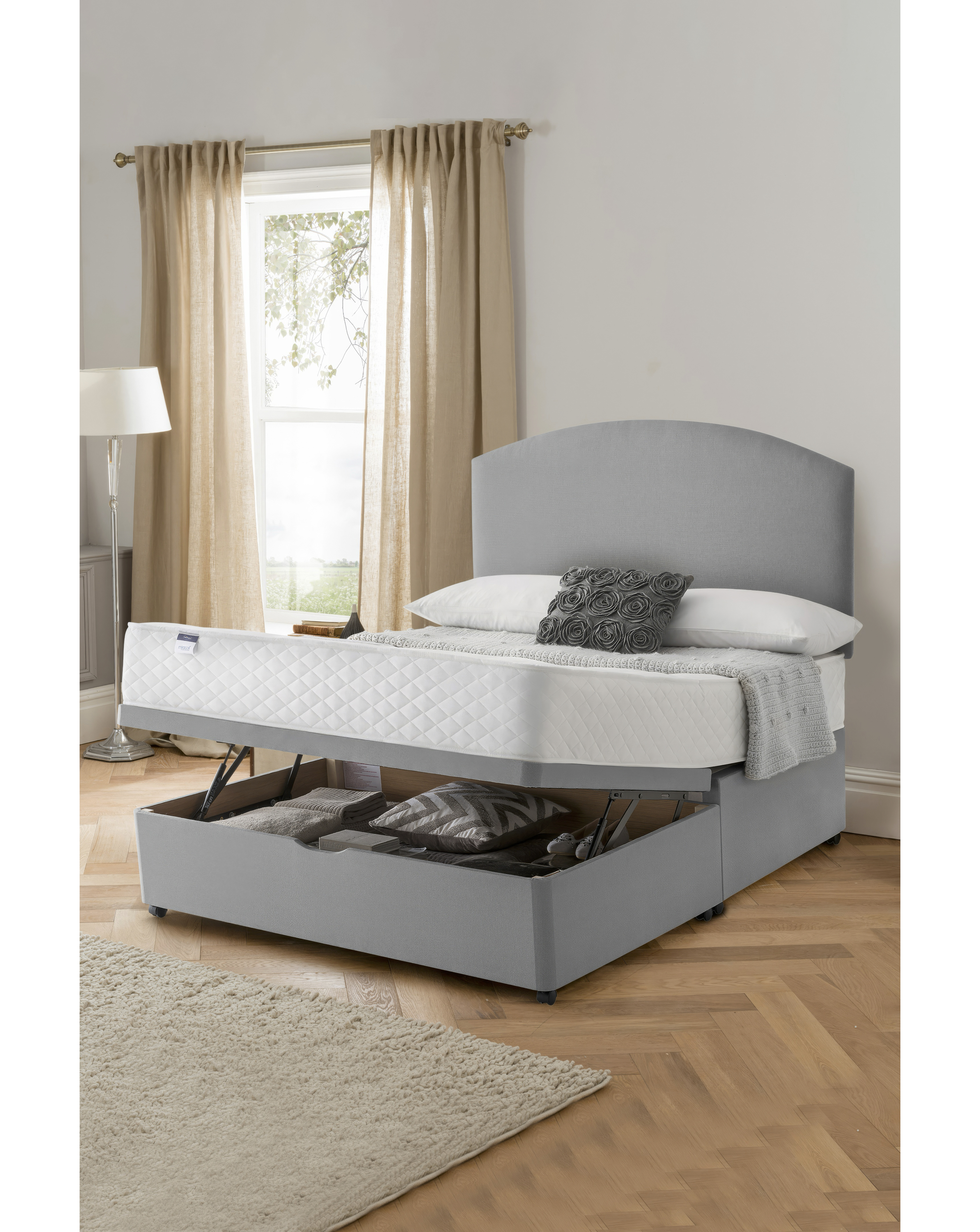 Silentnight Fabric Half Ottoman Base