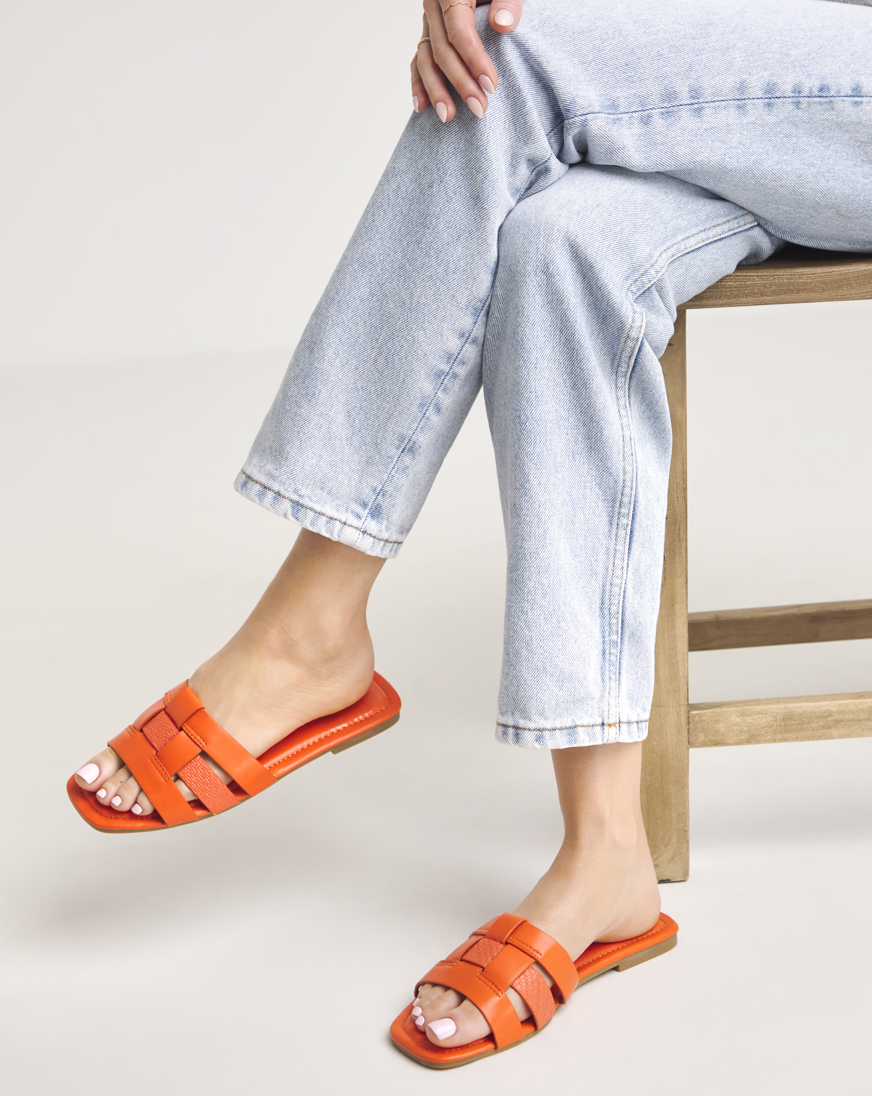 Simply Be Woven Flat Sandal Wide