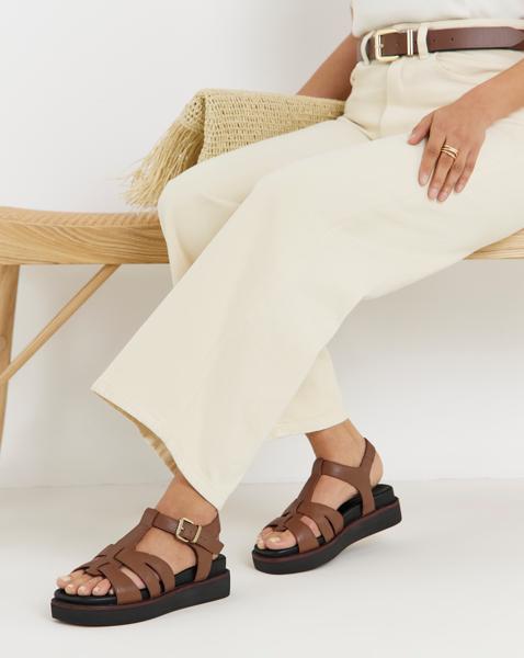 T Bar Fisherman Sandal Wide