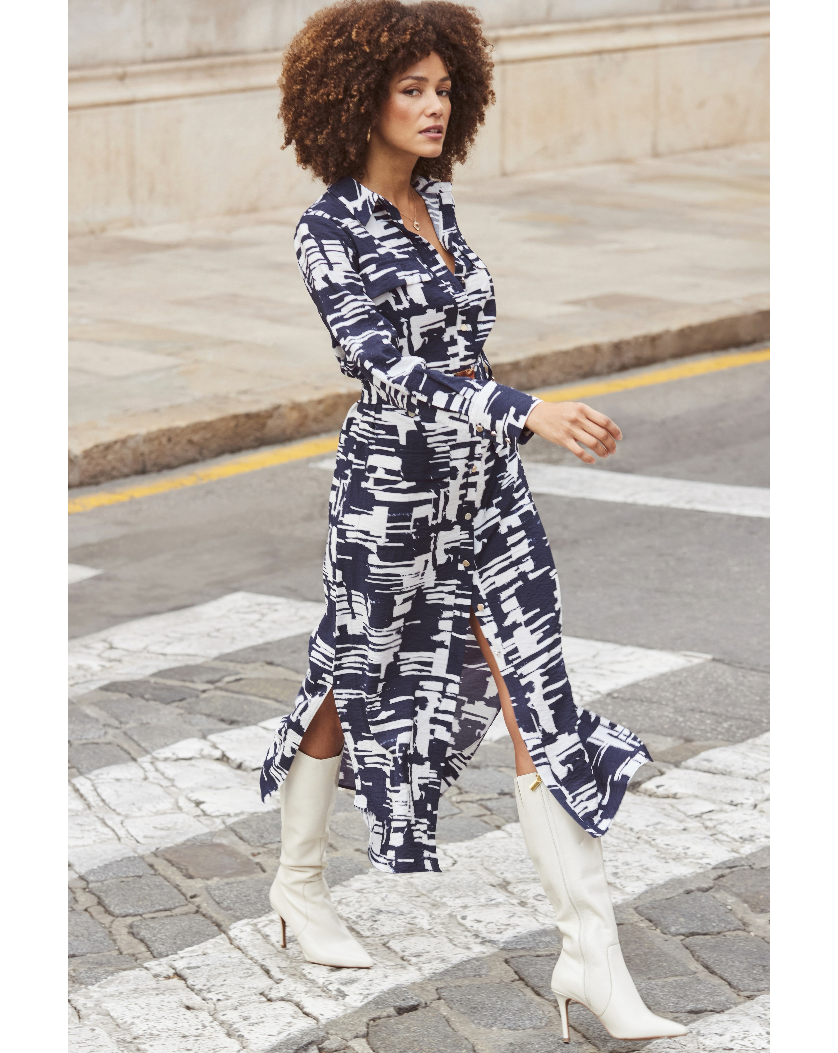 Sosandar Abstract Luxe Utility Dress