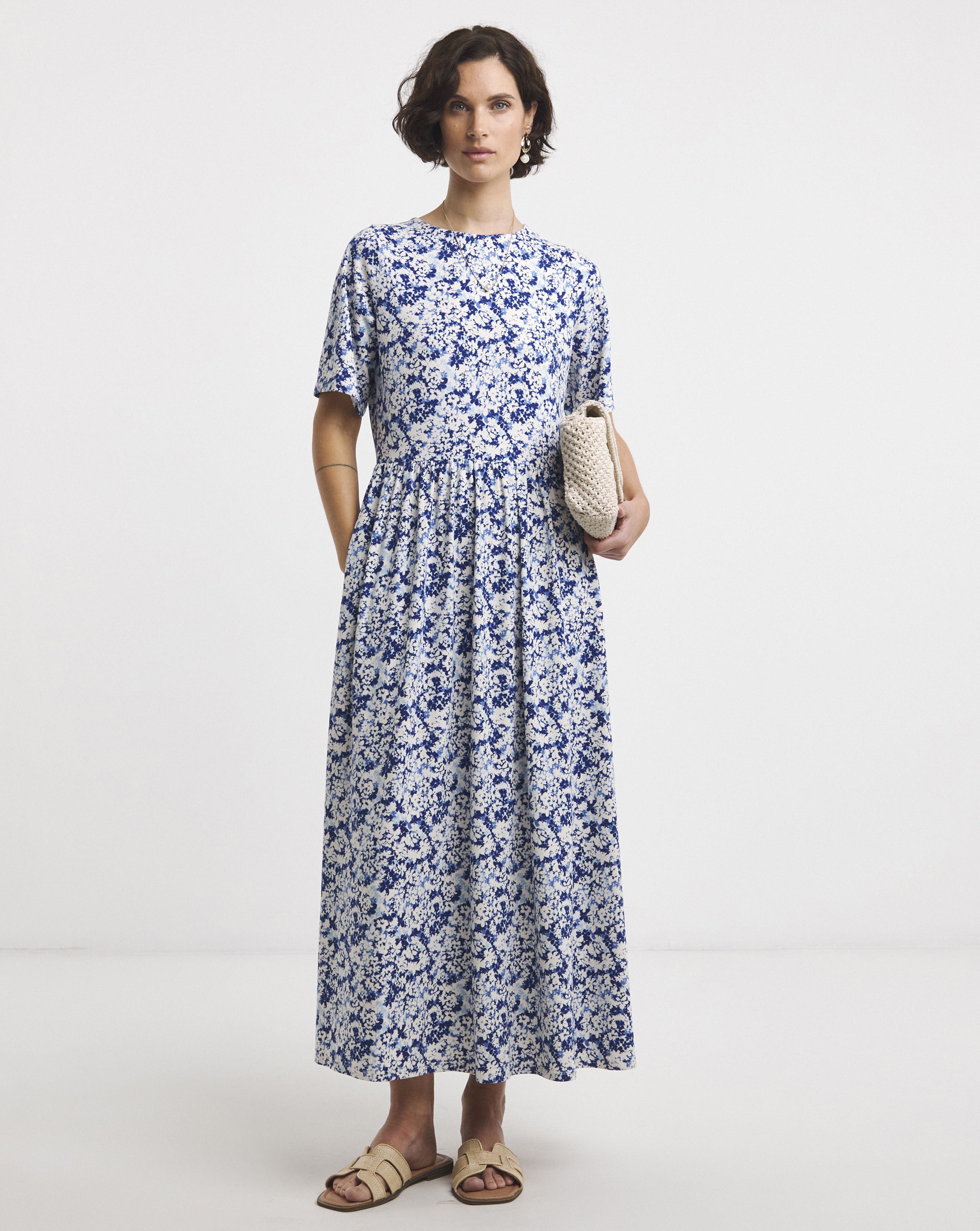 Soft Touch Half Sleeve Smock Dress