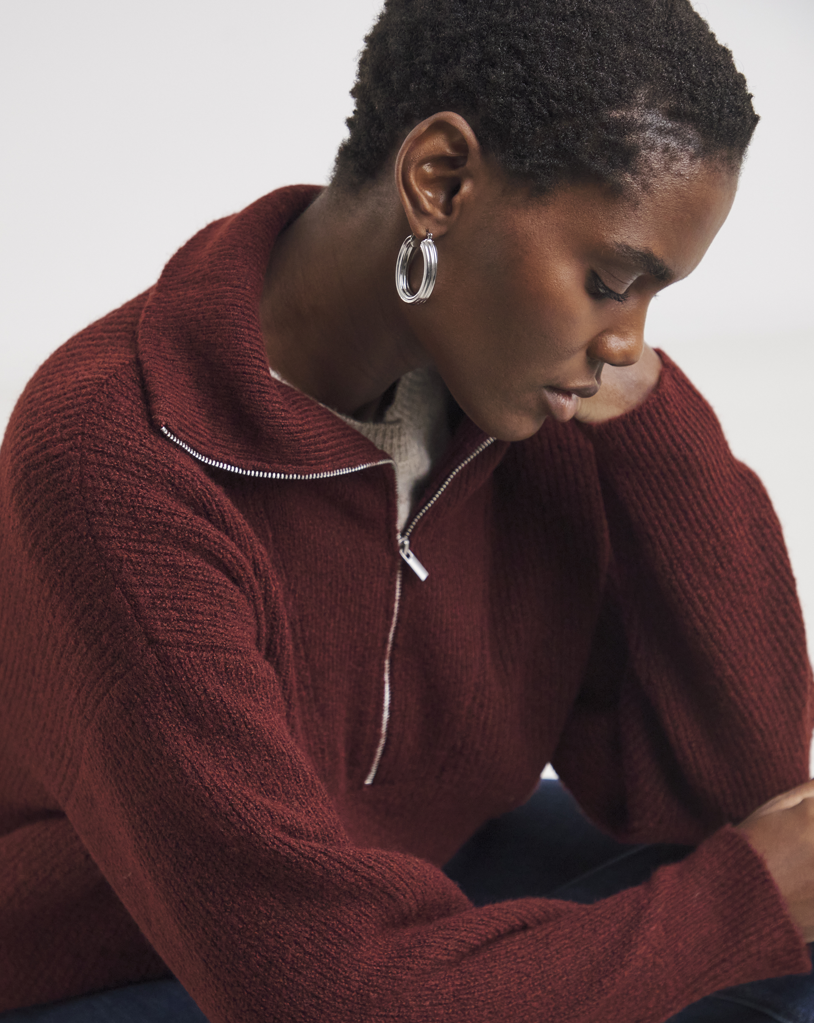 SPONGE HALF ZIP JUMPER