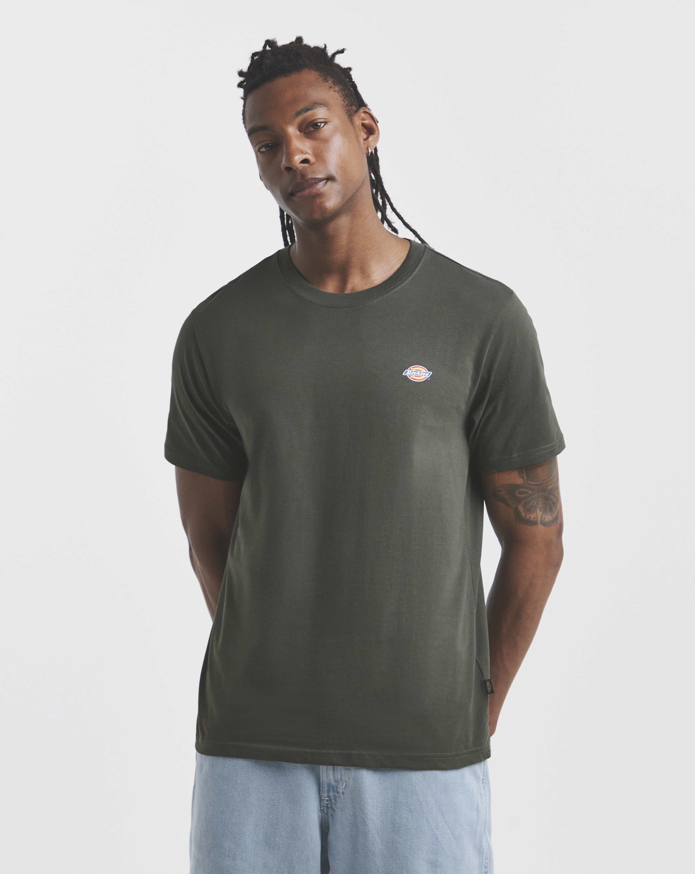 Dickies Short Sleeve Mapleton T-Shirt Olive - Mens T-Shirts - Size XXL - 100% Cotton