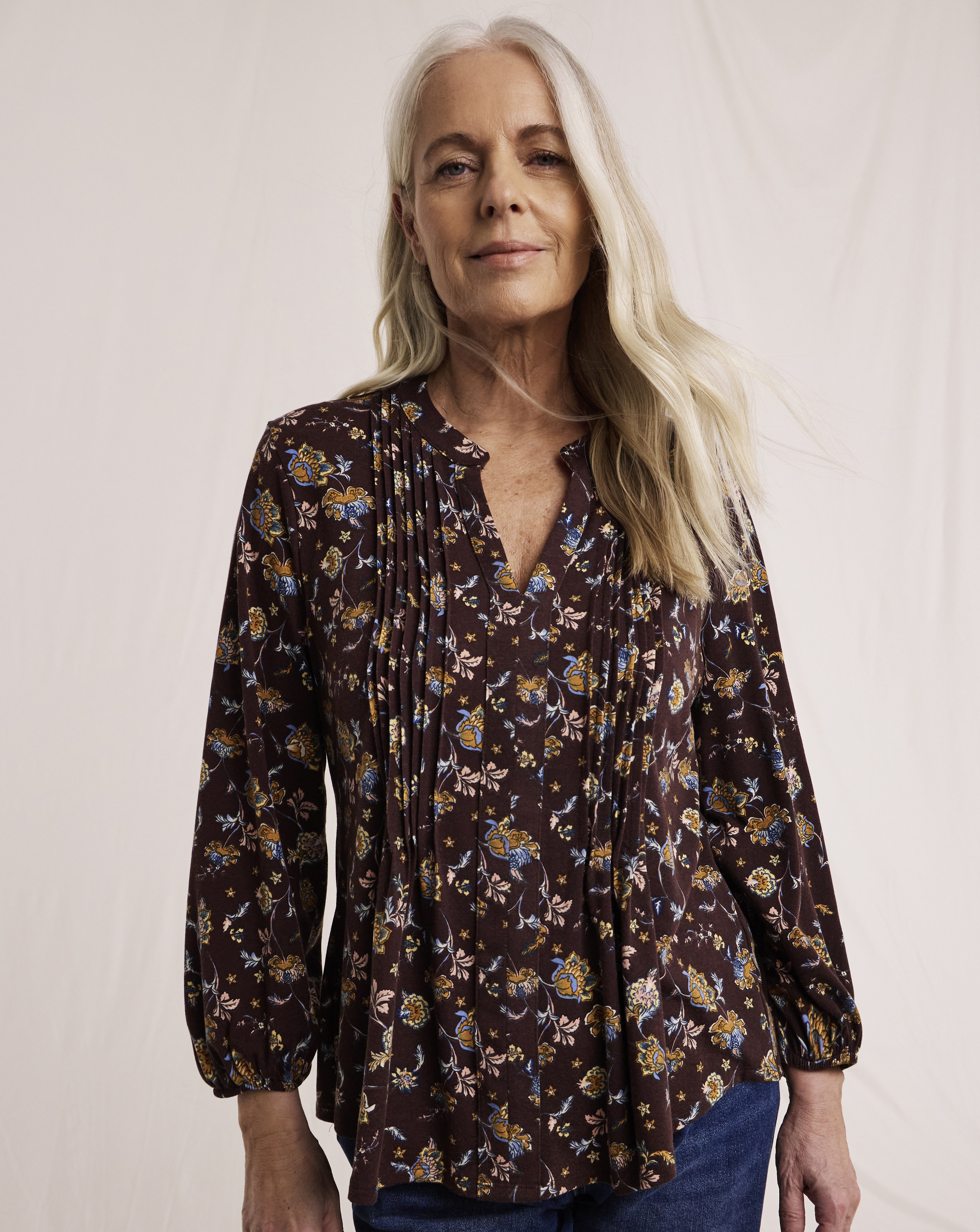 Julipa Pintuck Printed Top