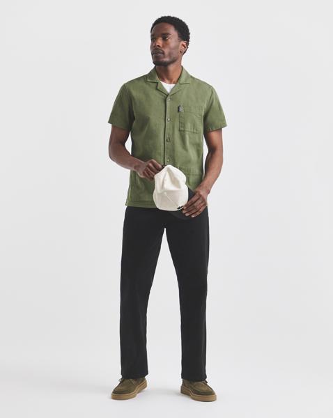 Black Loose Fit Gabardine Jeans