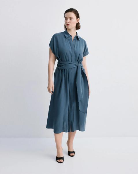 Mango Belt Shirt Dress Maca