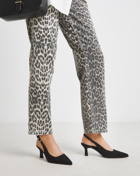 Pointed Toe Slingback Heels Ex Wide