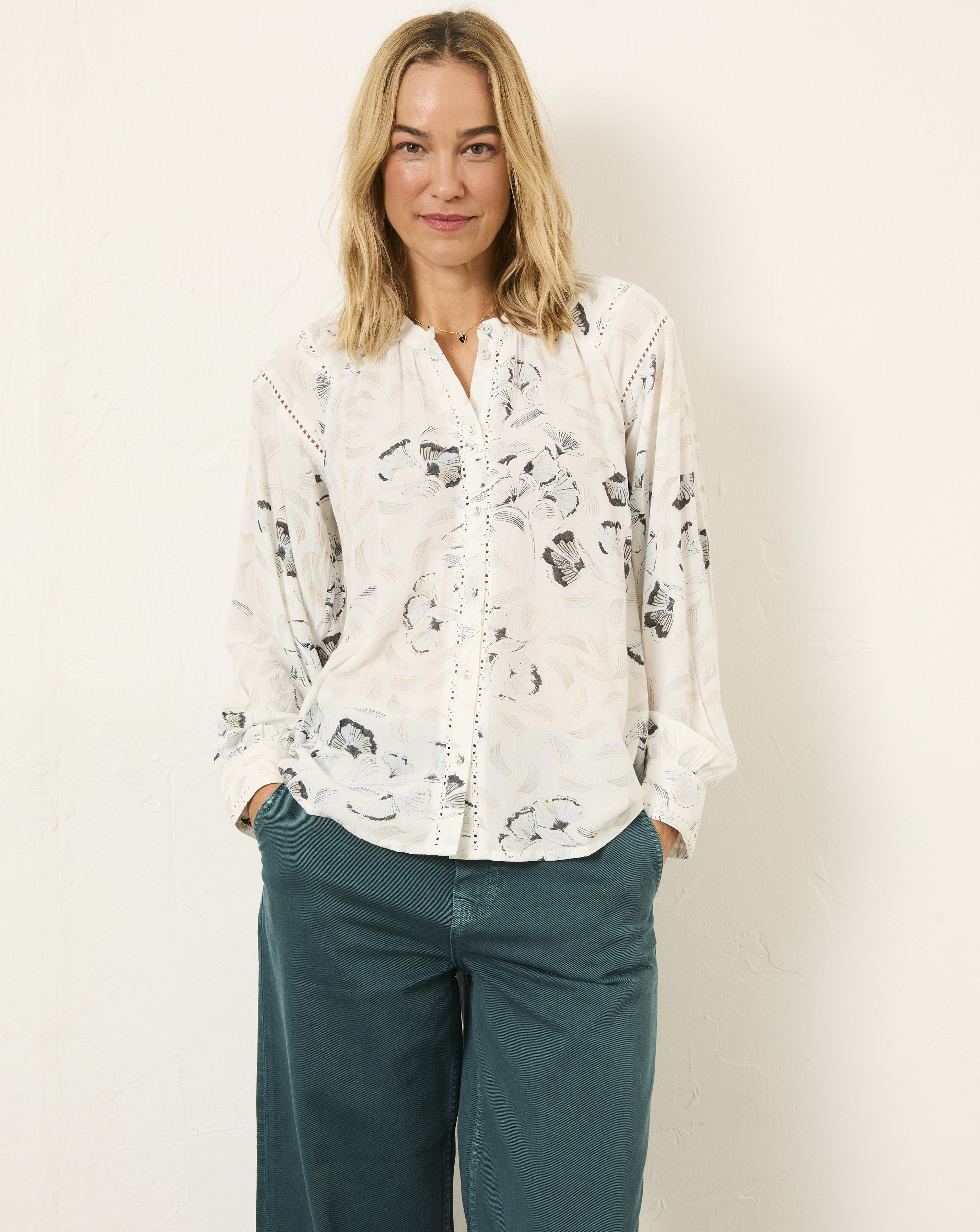 Fatface Ivory Orla Blouse - Size 16