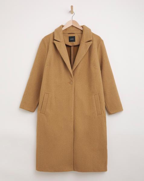 Camel Single Breasted Coat
