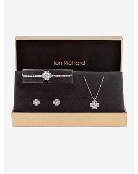 Jon Richard Silver Plated Clover Set