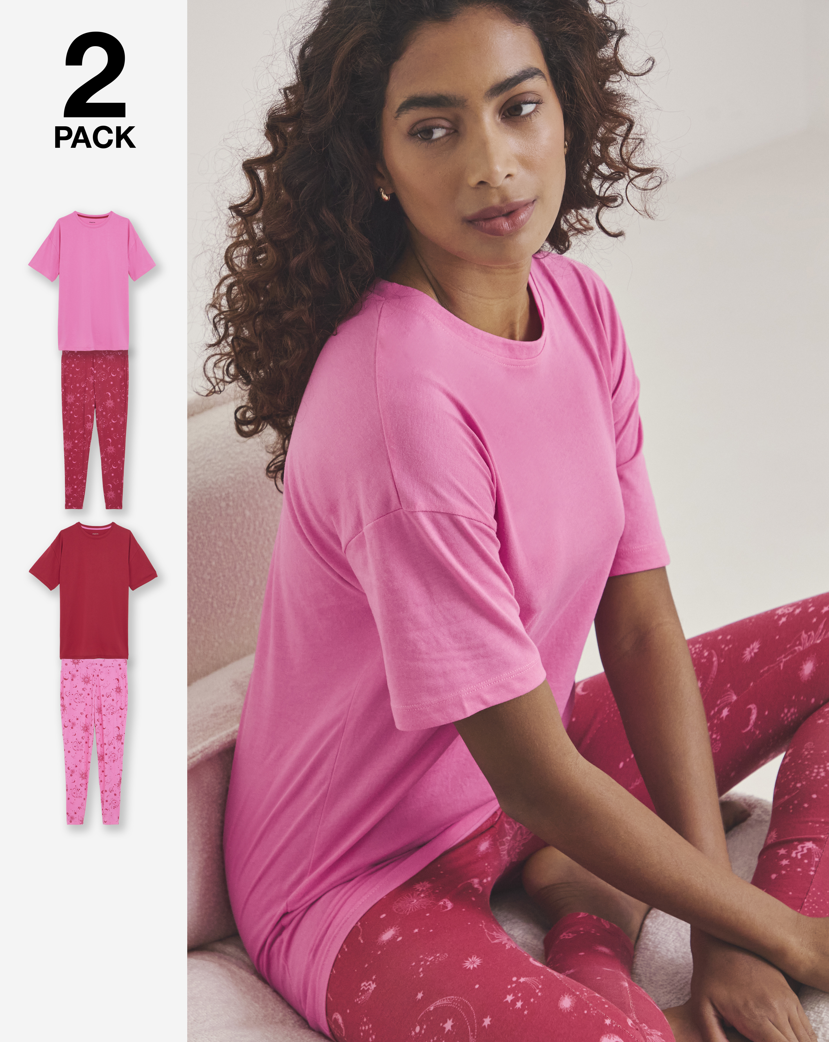 Celestial Burgundy 2 Pack Legging PJ Set