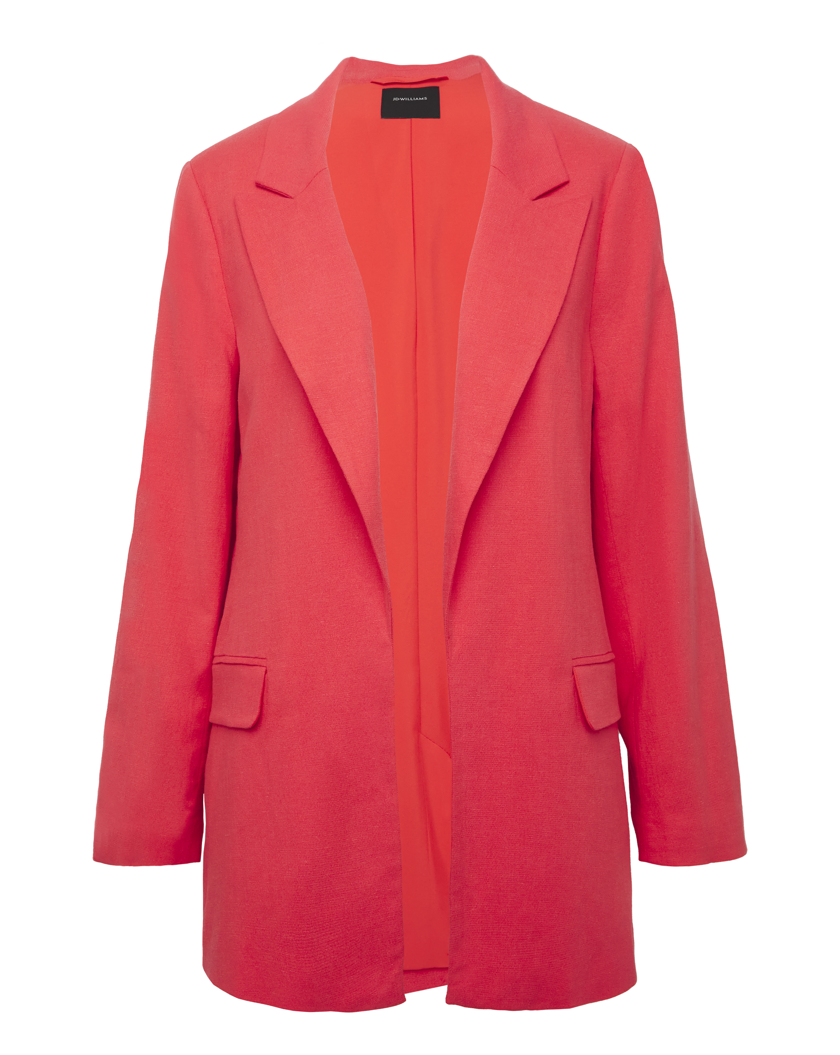 Coral Linen Edge to Blazer