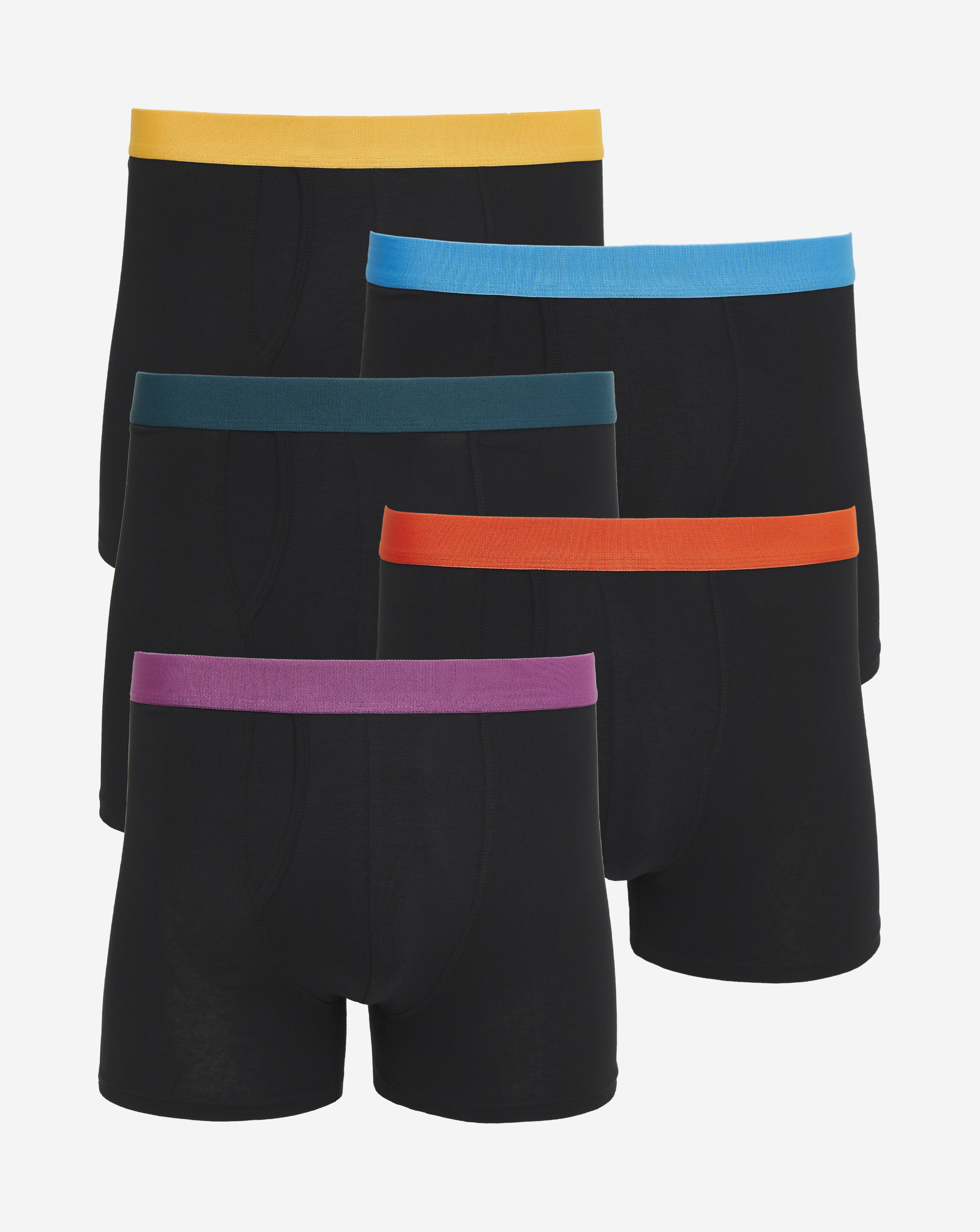 5 Pack Contrast Waistband A Front