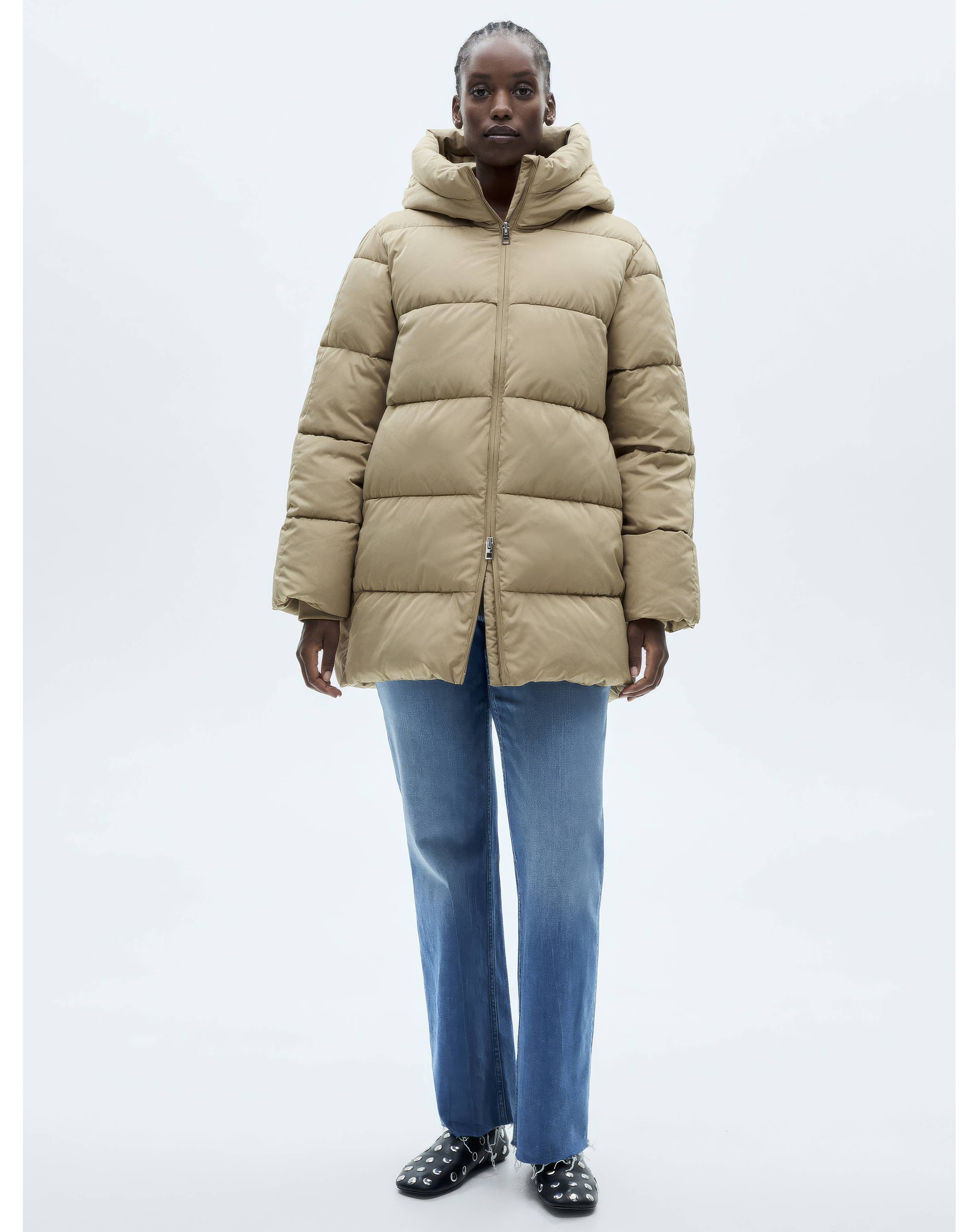 Mango Beige Puffer Coat Tokyo - Xxl