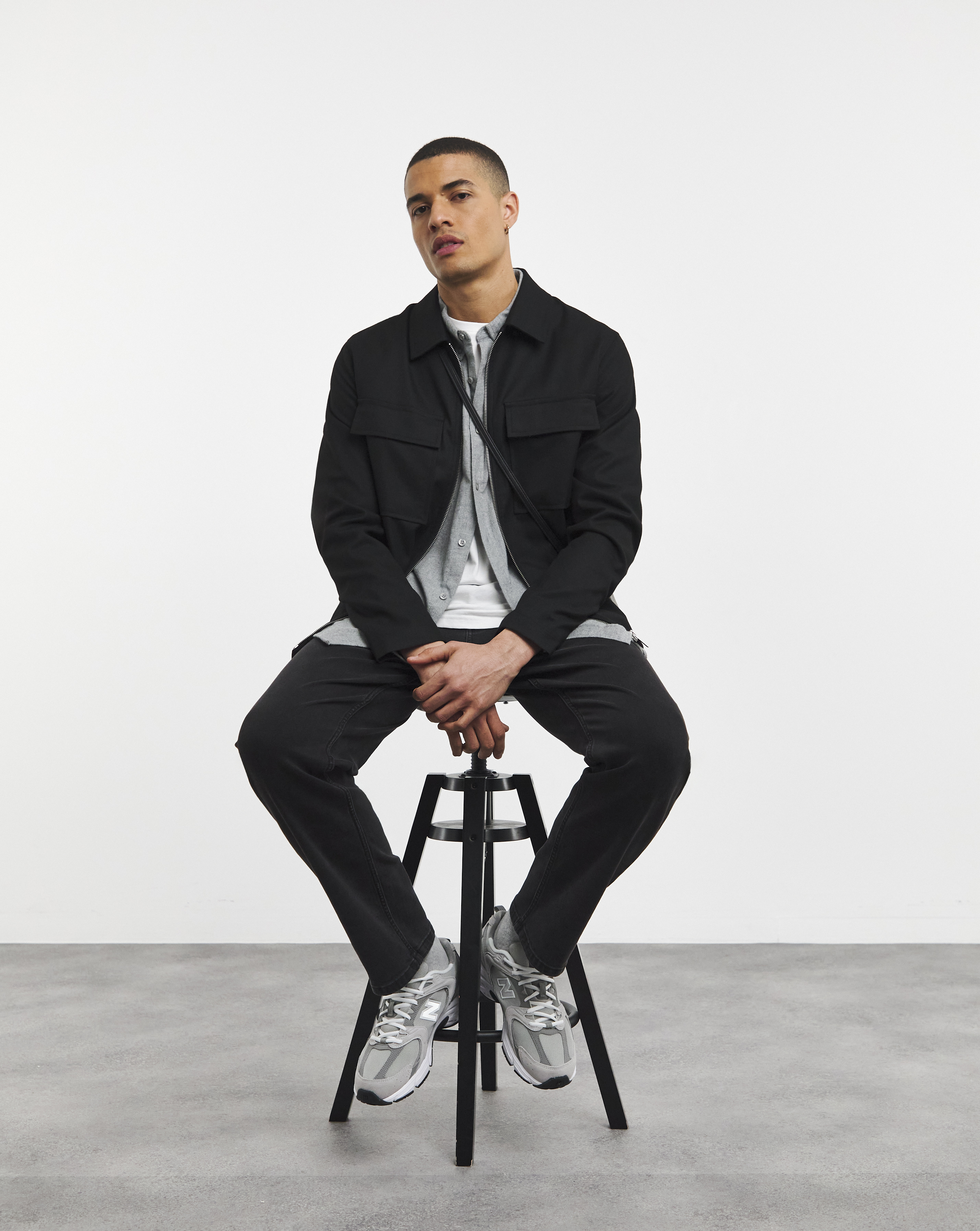Straight Fit Stretch Jean Black