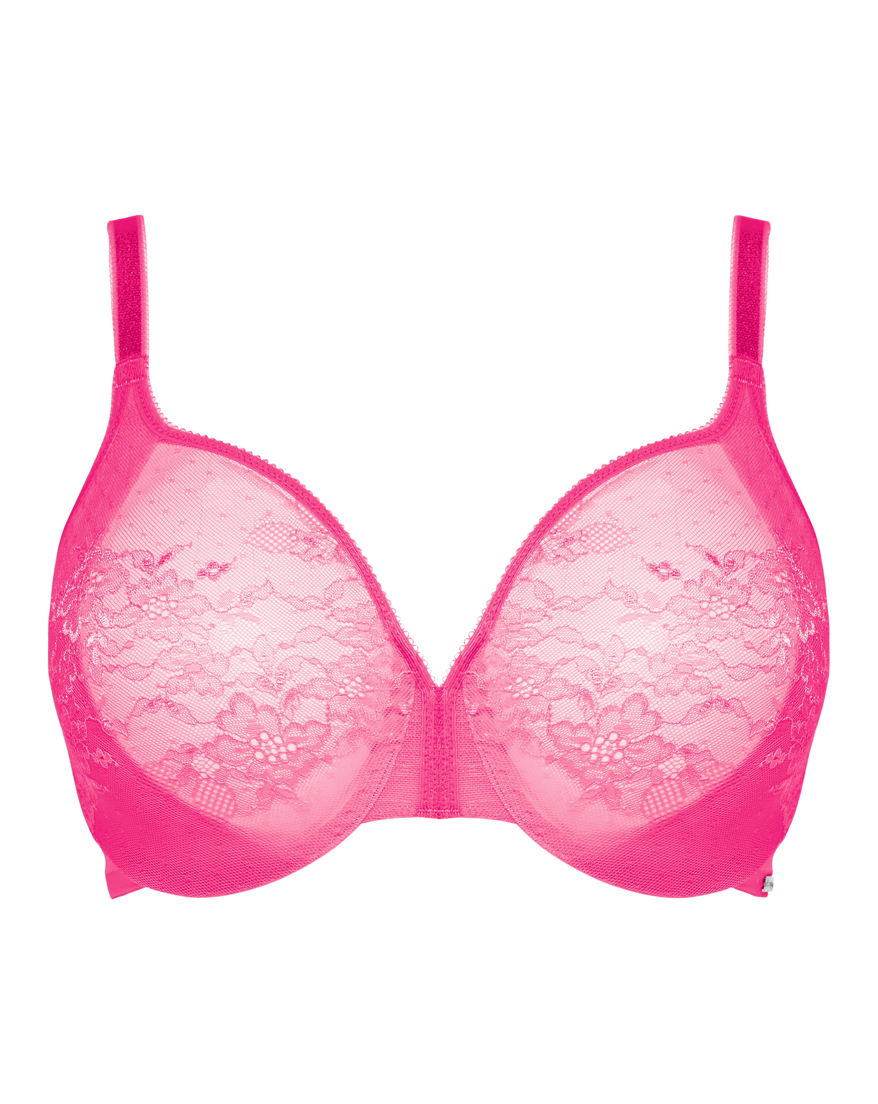 Gossard Glossies Lace Plunge Bra In Hot pink | UK Size 32B Women's
