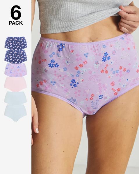 6 Pack Full Brief Knickers
