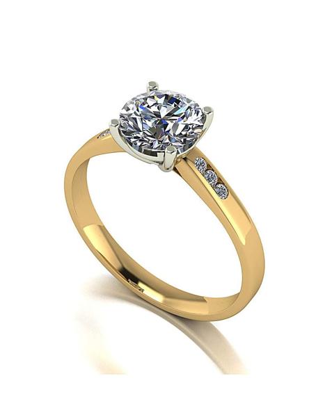 9ct Yellow Gold Moissanite Ring