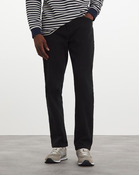 Straight Fit Stretch Gabardine Jean Black