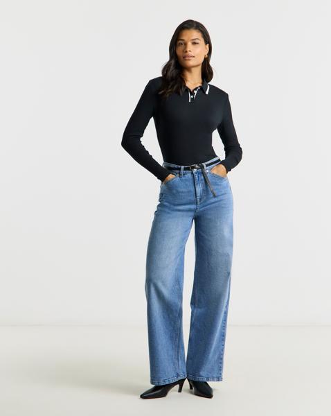 Light Wash 99/1 Slouchy Wide Leg Jeans
