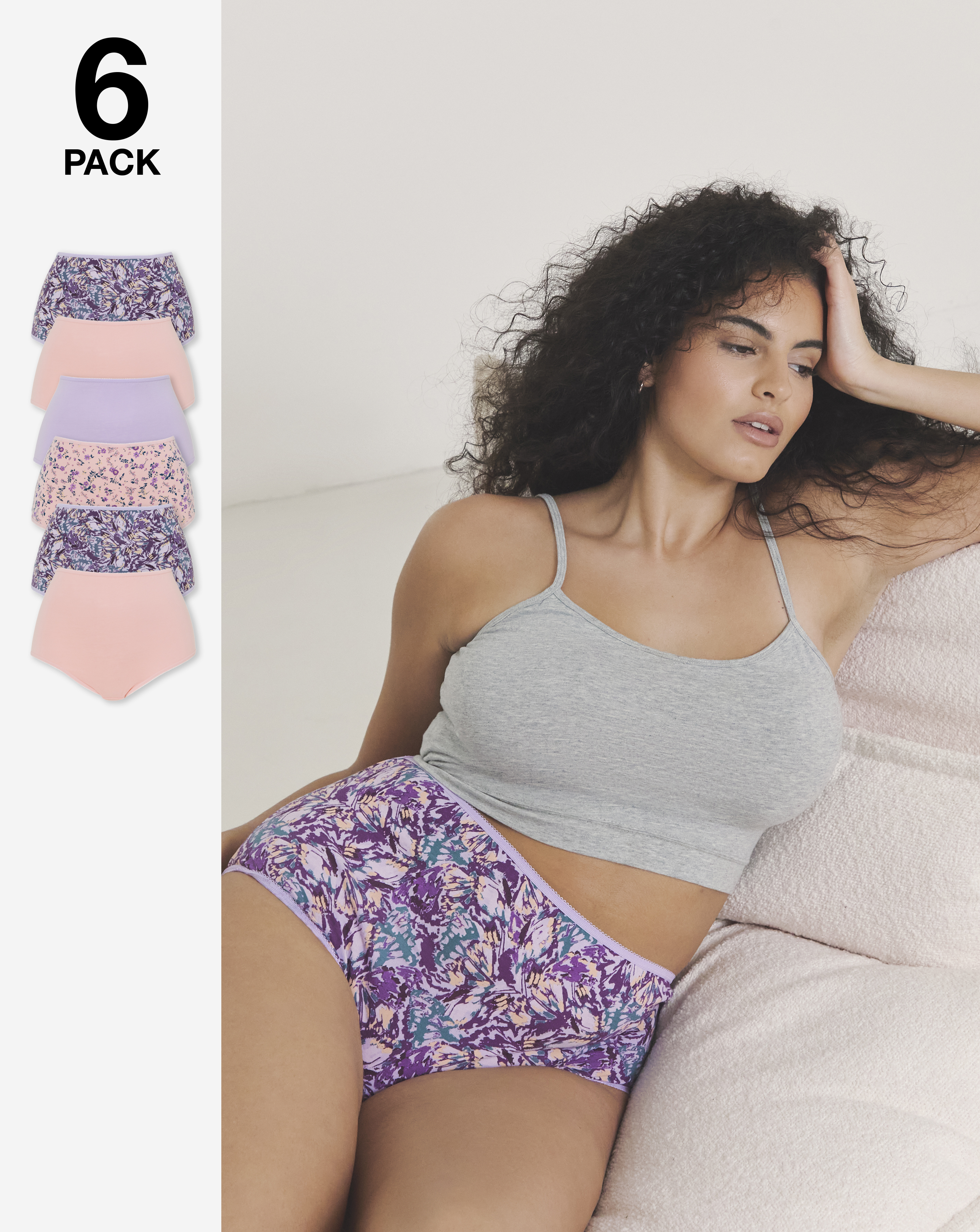 6 Pack Full Brief Knickers
