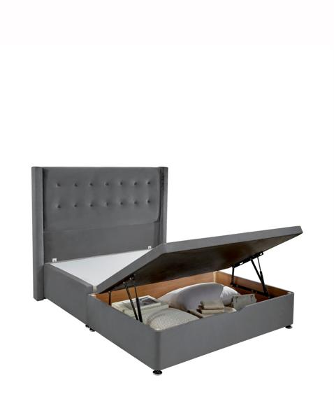 Silentnight Velvet Half Ottoman Base