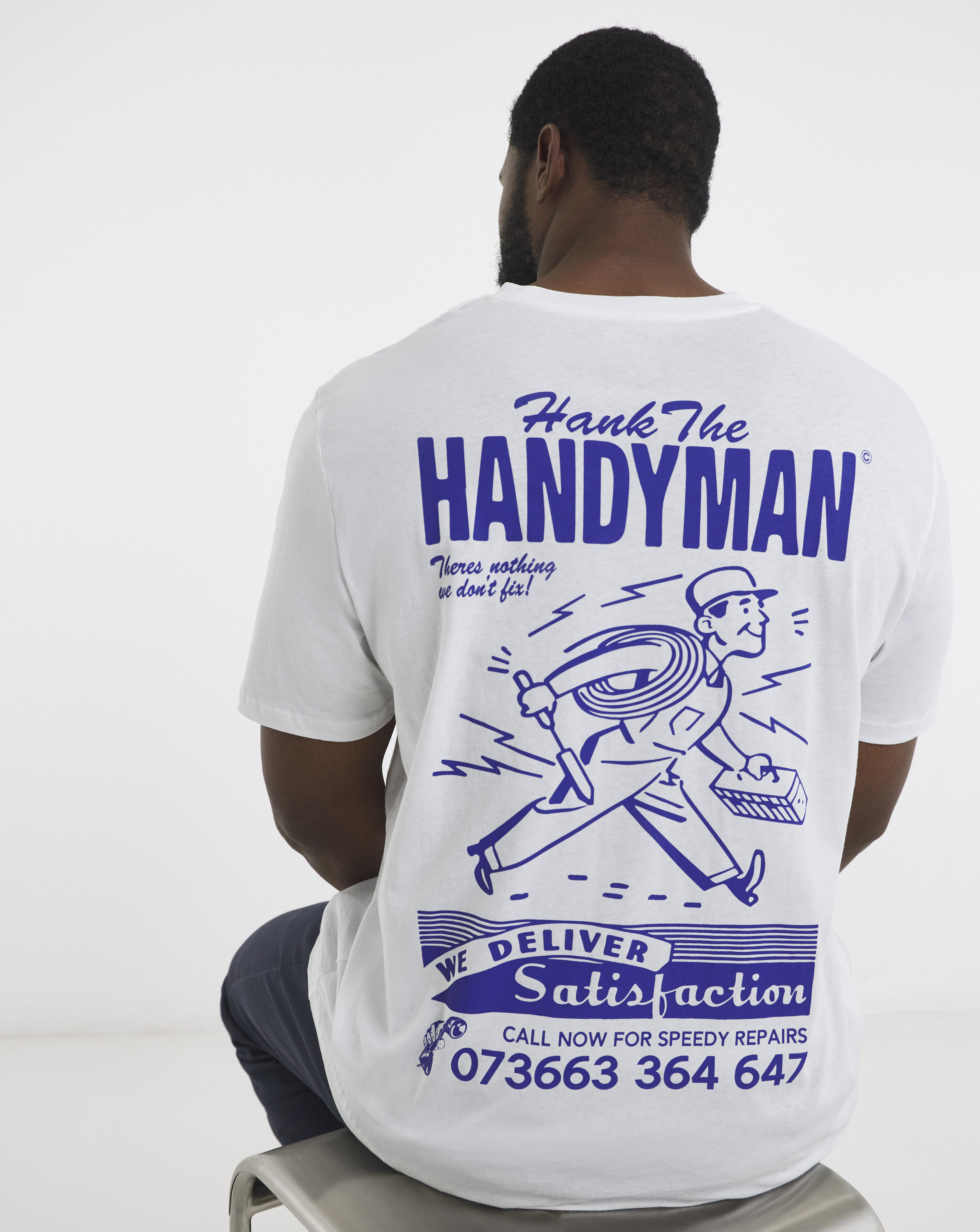 Jack & Jones White Handyman Hank T-Shirt - 4XL(59)