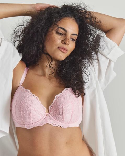 Ann Summers Sexy Lace Plunge Bra Pink
