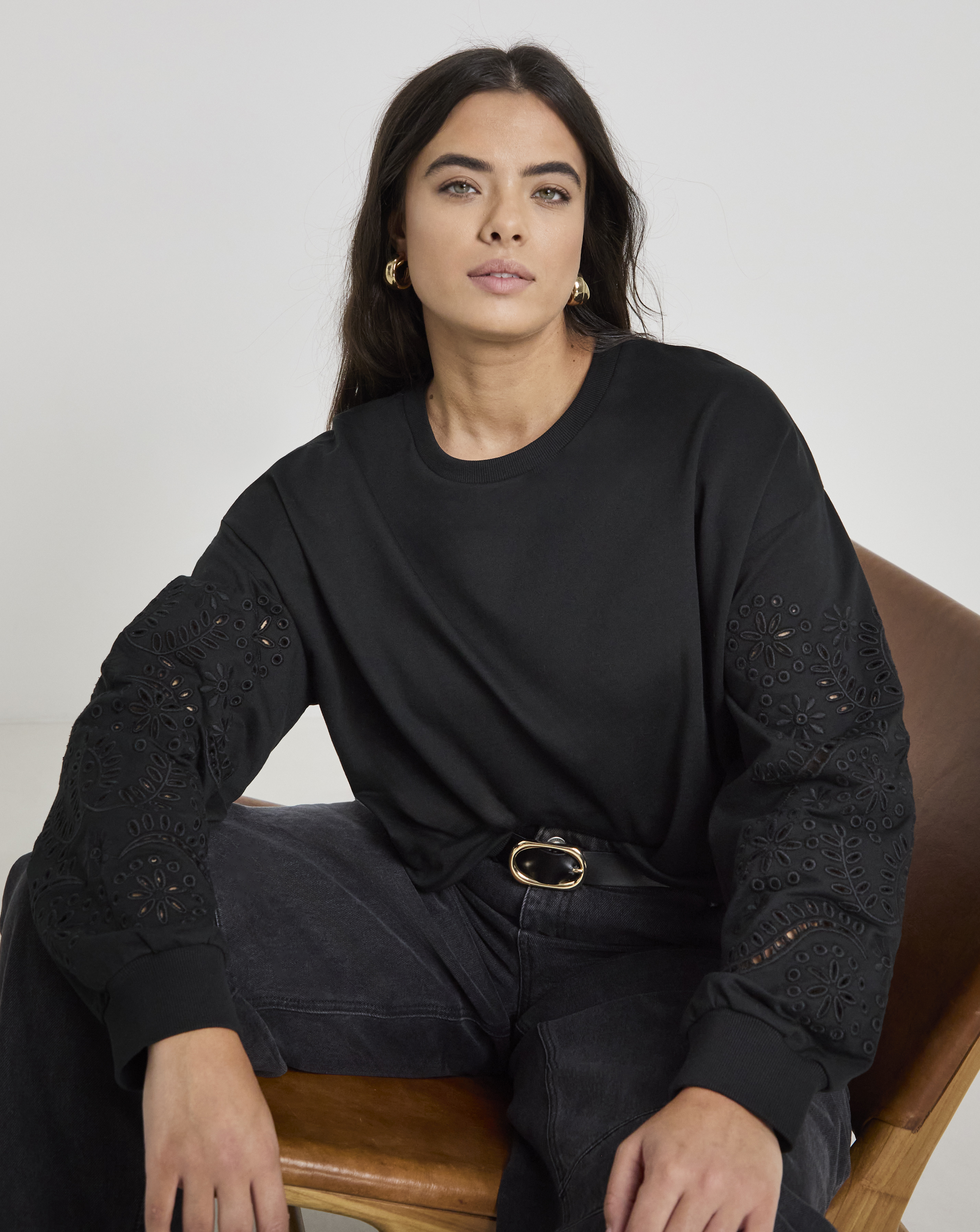 Cut Work Sweatshirt