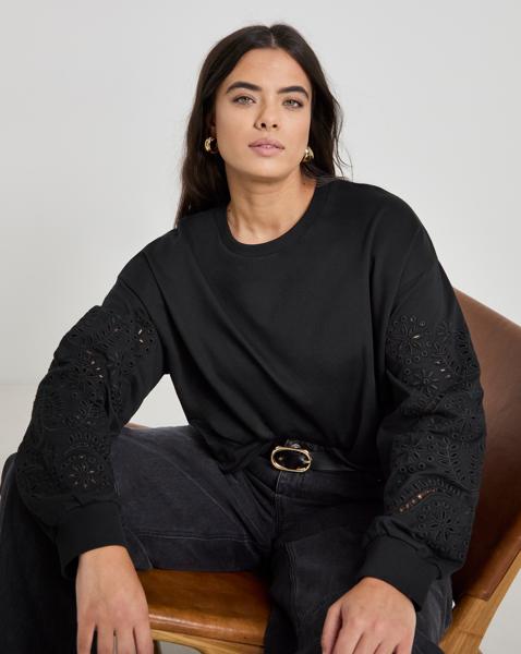 Cut Work Sweatshirt